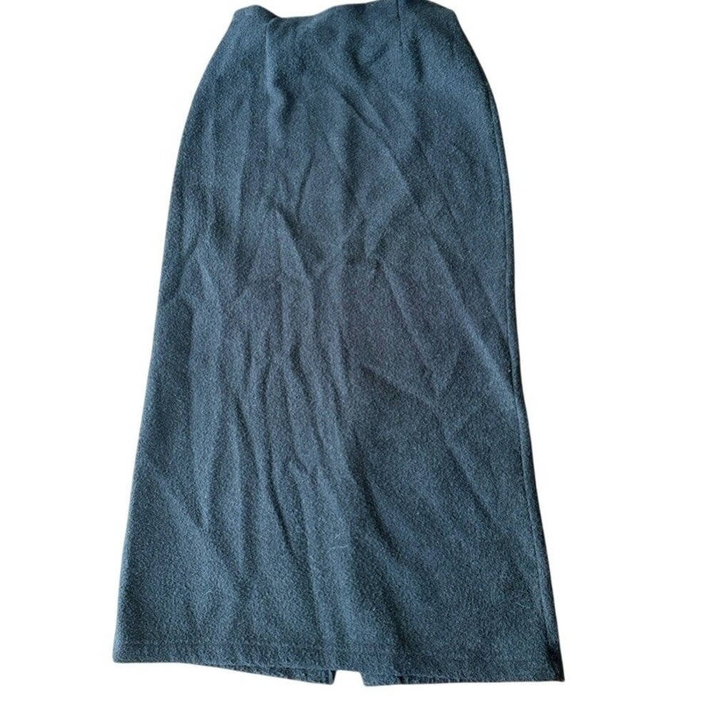 GG Sport Gallant Gaumond Black Fleece Maxi Skirt Elastic Waist Made in Canada S